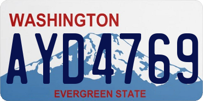 WA license plate AYD4769