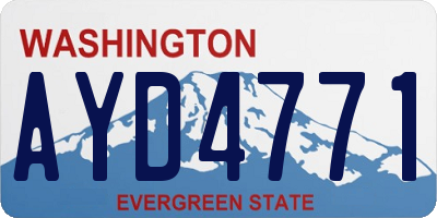 WA license plate AYD4771