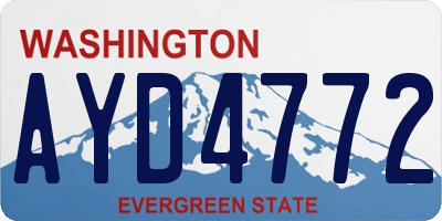 WA license plate AYD4772