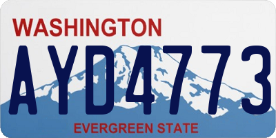WA license plate AYD4773