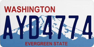 WA license plate AYD4774