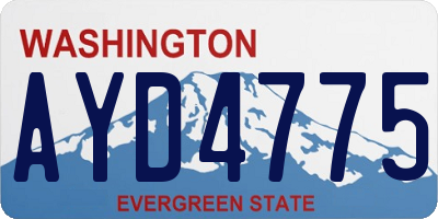 WA license plate AYD4775