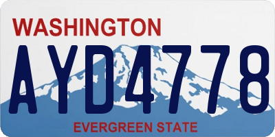 WA license plate AYD4778