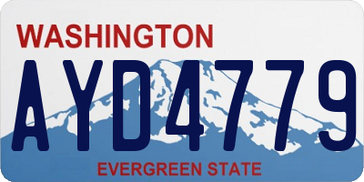 WA license plate AYD4779