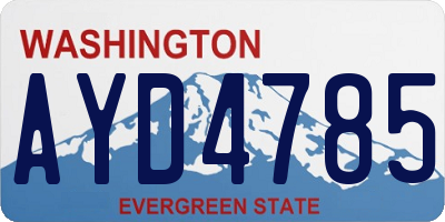 WA license plate AYD4785