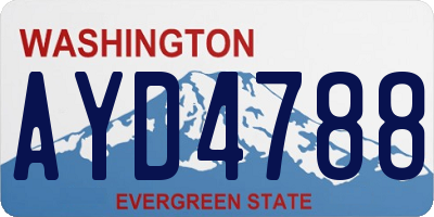 WA license plate AYD4788