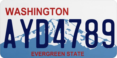 WA license plate AYD4789