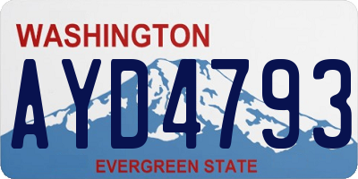 WA license plate AYD4793