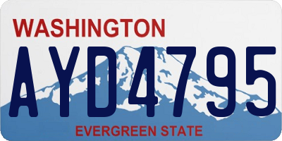 WA license plate AYD4795