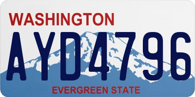 WA license plate AYD4796