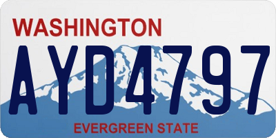 WA license plate AYD4797