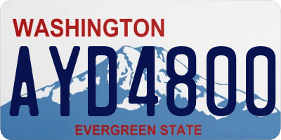 WA license plate AYD4800