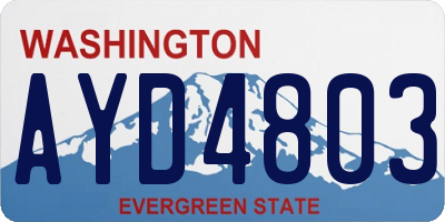 WA license plate AYD4803