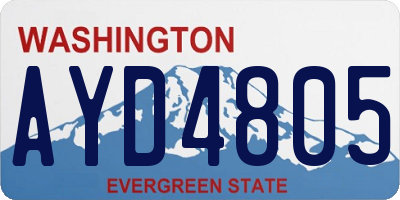 WA license plate AYD4805