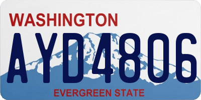 WA license plate AYD4806
