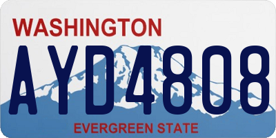 WA license plate AYD4808