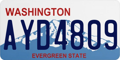 WA license plate AYD4809