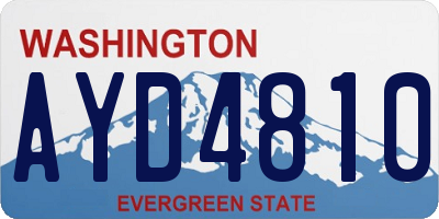 WA license plate AYD4810