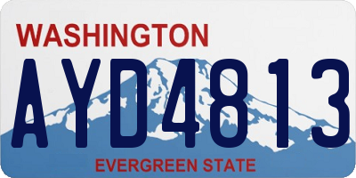 WA license plate AYD4813