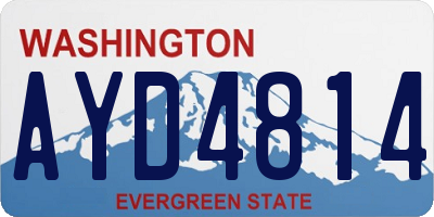 WA license plate AYD4814