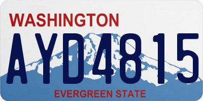 WA license plate AYD4815