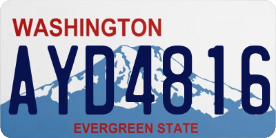WA license plate AYD4816