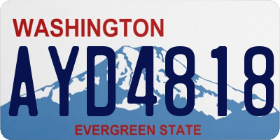 WA license plate AYD4818