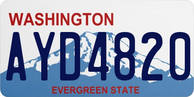 WA license plate AYD4820