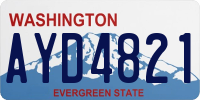 WA license plate AYD4821