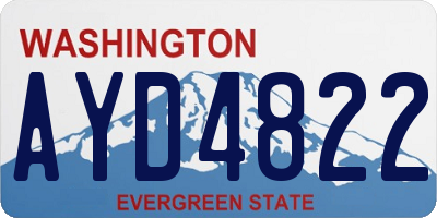 WA license plate AYD4822