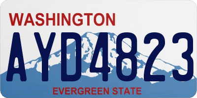 WA license plate AYD4823