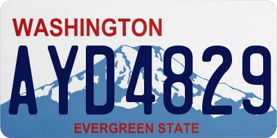 WA license plate AYD4829