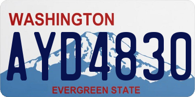 WA license plate AYD4830