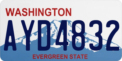 WA license plate AYD4832
