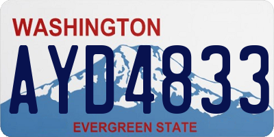 WA license plate AYD4833