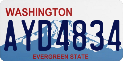 WA license plate AYD4834