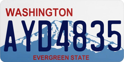 WA license plate AYD4835