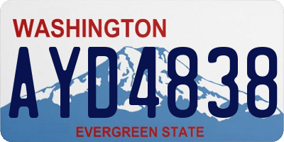 WA license plate AYD4838