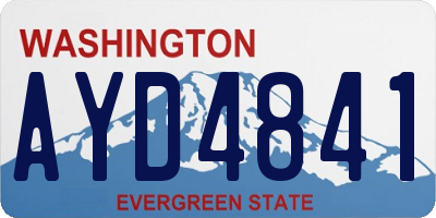 WA license plate AYD4841