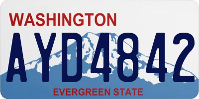 WA license plate AYD4842