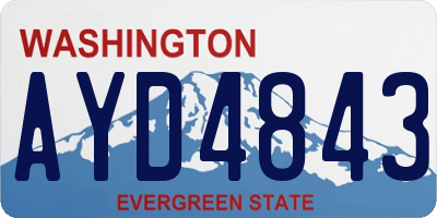 WA license plate AYD4843