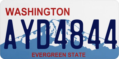 WA license plate AYD4844