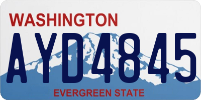 WA license plate AYD4845