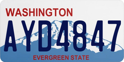 WA license plate AYD4847