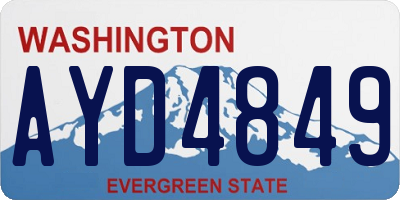 WA license plate AYD4849