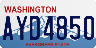 WA license plate AYD4850