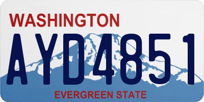 WA license plate AYD4851