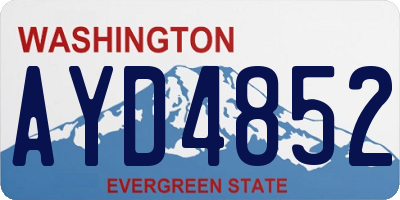 WA license plate AYD4852