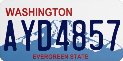 WA license plate AYD4857