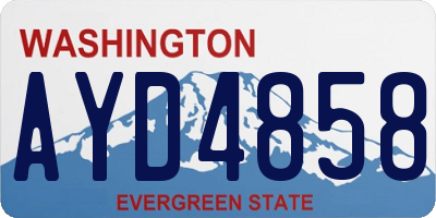 WA license plate AYD4858